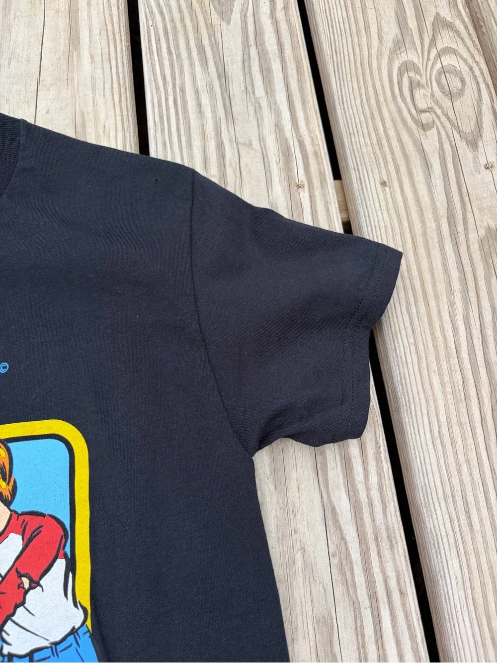 Steven Rhodes Mens Tee Small Black Hobbies Games My First Knife Fight Small Flaw